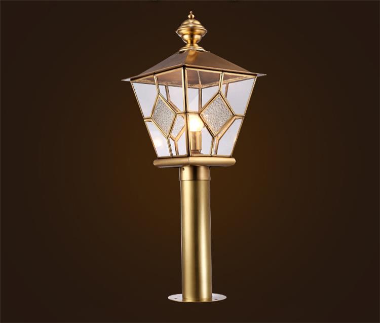 LED sursa E27 1 Lanterna Pillar ă Uşoară sau Lumina Pillară de cupru cu sticlă Temperată