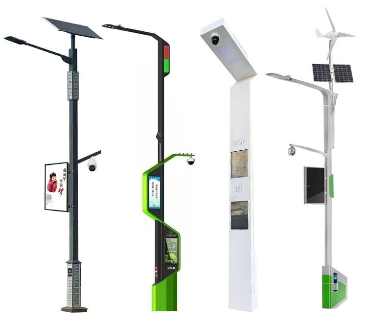 Smart Pole cu cameră și vânt Solar Hybrid Controller Supply Putere LED Street Lights